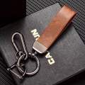 Creative And Minimalist Faux Leather Keychain Pendant, Personalized Keyring with Wrist Strap, High-End Fashionable Vintage Faux Leather Key Holder. 