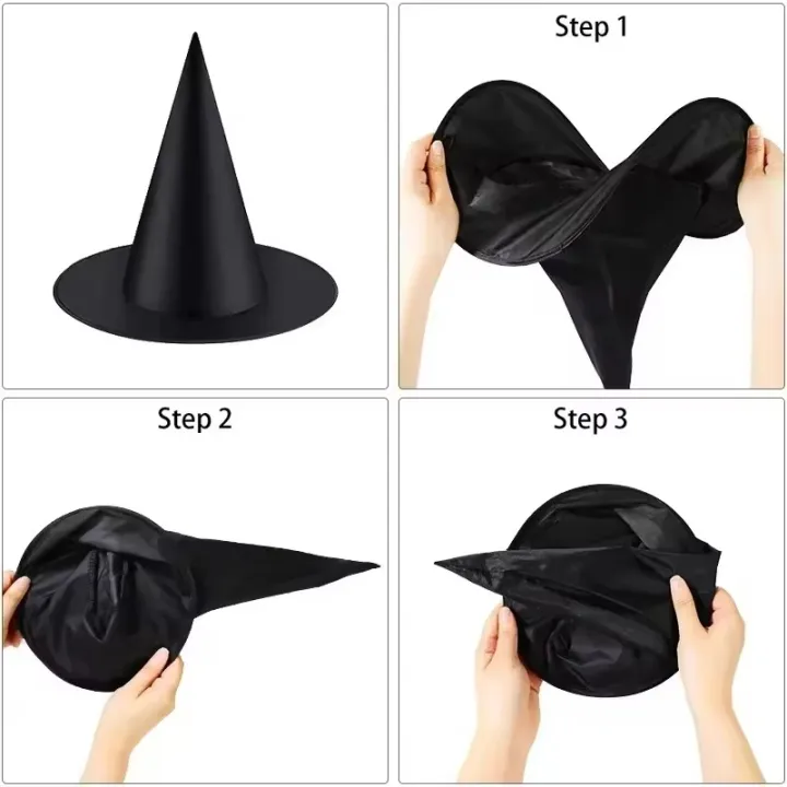 1/6/12pcs%20Wizard%20Hat%202%20Sizes%20Black%20Oxford%20Cloth%20Halloween%20Cosplay%20Decorative%20Props%20Festival%20Gathering%20Party%20Pointed%20Hats%20TMZ%20-%20Image%204