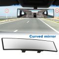 285MM Wide Convex Interior Clip On Rear View Clear Mirror Universal Anti Glare Anti-fog Panoramic Rear View Mirror Curved Mirror. 