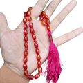 Oval Shape Yamni Aqeeq Stone Tasbeeh 8mm by 12mm Size | Muslim Prayer Beads. 