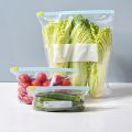 Zipper Sealed Bag Food Grade Fresh-keeping Bag Household Refrigerator Storage Food Packaging Sealing and Compact Bag reusable. 