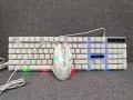 AOC KM100 Cool Backlit Keyboard and Mouse Combo Ergonomic Waterproof Keyboard Color Backlight for Computer PC Laptop  Extra 2% Off. 