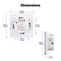 MOES Matter Tuya WiFi Smart Light Switch Glass Touch Control Fireproof Neutral Wire Required With Alexa Google Home HomeKit lightify. 