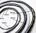 "Spiral Cable Wrap Wire Organizer  Flexible Plastic Sleeve for Cable Management. 