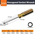 5mm 6mm 7mm 8mm 9mm 10mm Hex Socket Head Screwdriver Wrench CRV Shaft Nut Repair Tool for Motorcycle M3 M4 Hand Tools. 