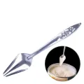 2PCS Portable baby bird feeding water spoon bird parrot feeding spoon stainless steel water milk powder feeder spoon bird food. 