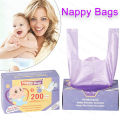 Portable Garbage Bag Disposable Nappy Bags Scented Hygiene Bags For Diaper Disposal Or Feminine Products Or Pet Waste Sacks.