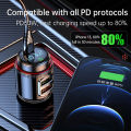 Bluetooth 5.4 Car Adapter Wireless AUX FM Transmitter USB C&QC3.0  PD 30W Fast Charging Cigarette Lighter Radio Music Bass. 