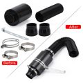 1 set 76mm 3 inch Universal Car Cold Air Filter Carbon Fibre Feed Enclosed Intake Induction Pipe Hose Kit. 