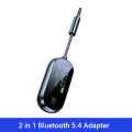 2 In 1 Bluetooth 5.4 Transmitter Receiver Stereo 3.5mm AUX Airplane Audio Wireless Adapter Mic for TV PC Headphone Car Aircraft. 