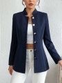 Elegant Single Breasted Womens Blazer For Autumn Winter Season Daily Commute Holiday Party Gathering Formal Casual Suit Jacket. 
