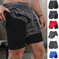 Men's Multi Pocket Shorts Fitness Shorts Casual Beach Sports Lined Skinny Shorts Everyday Style Mesh  Running Shorts. 