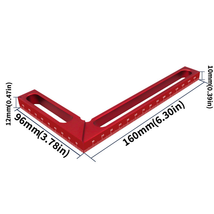 100/160mm Height Square Measuring Height Ruler 90° Scale Line Right ...