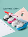 Book Paper Stapling Mini Portable Stapleless Stapler School Office Supplies.