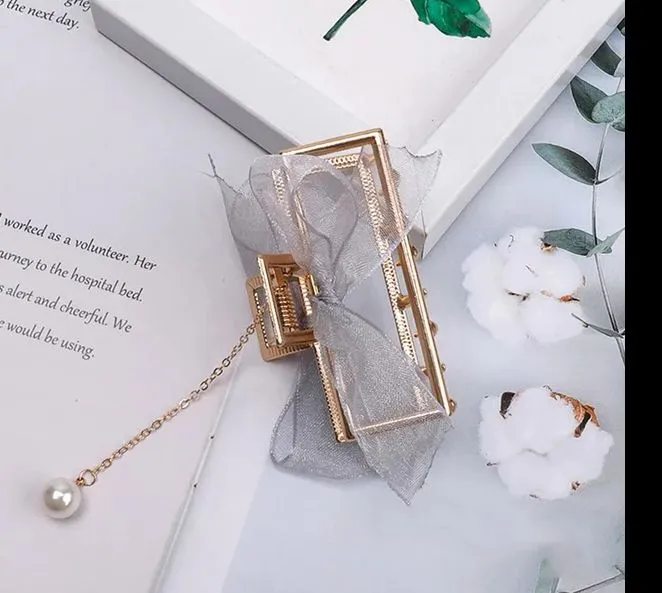 Korean%20Elegant%20Mesh%20Bow%20Hair%20Cacher%20For%20Women%20Large%20Grab%20Clips%20Hair%20Accessories%20-%20Image%203