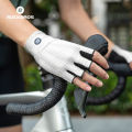 ROCKBROS Half Finger Gloves Summer Bicycle Gloves Anti-Slip Shock-Absorbing Cycling Fingerless Breathable Gym Gloves. 