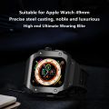 Stainless Steel Modification Kit For Apple Watch 9 8 Ultra 49mm 7 6 5 4 SE 44MM 45MM Case Sport Band iWatch Rubber Refit Mod. 