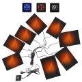 1 Set DIY USB Electric Heated Jacket Heating Pad Thermal Warm Winter Heating Vest Pads For Outdoor Heated Clothing 8/5 Sheets.