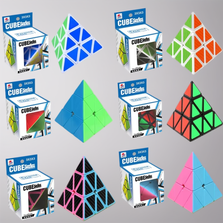 Children Pyramid Cube 3x3x3 Magic Triangle Speed Pyraminx Cube Smooth ...