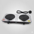 Hot Plate Hachi ( YO025 ) Double Burner - 2000W Electric Infrared Cooker - Dual Burner Portable Table Top Stove. 