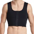 Men's Slimming Tank Top Body Shaper Comfortable Compression Vest With Zipper, Strong Back Support Undershirt Compression Tank Sw. 