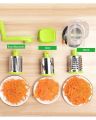 Tabletop Drum Grater Stainless Steel 3 in 1 Multi-Functional Drum Rotary Vegetable Cutter Grater & Slicer with High Speed Rotary Cylinder. 