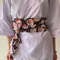 Japanese Style Girdle Sushi Restaurant Waiter Chef Waist Belt Haori Kimono Corset Waist Obi Dress Waistband Chinese Hanfu Belt.