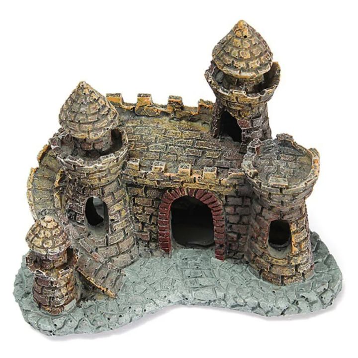 Aquarium Resin Castle Fish Tank Decorations Castle Tower Ornaments Fish Tank Aquarium Accessories