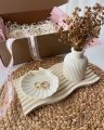 Home decorative ribbed turbine vase. 