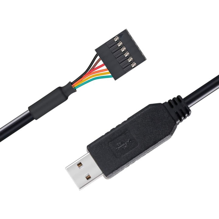 USB to TTL Serial 5V Adapter Cable with FTDI FT232RL Chip 6 Pin Female Socket Header UART IC Windows 11 10 8 7 Linux MAC OS