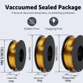 Silk PLA Filament 1.75mm for 3D Printer, Metal-Like Shiny Consumables250g/500g/1000g 1 Spool, Dimensional Accuracy +/- 0.02 mm.