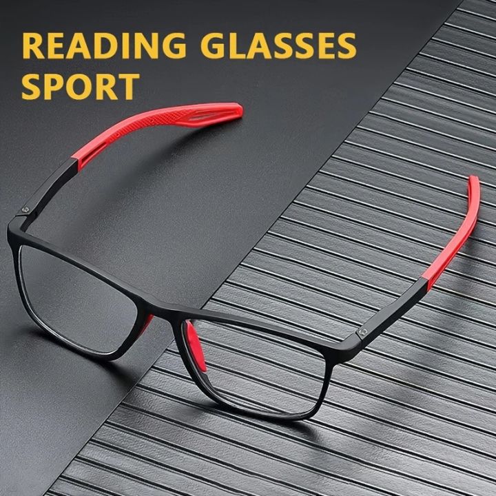 Anti-blue Light Reading Glasses Ultralight TR90 Sport Presbyopia Eyeglasses Women Men Far Sight Optical Eyewear Diopters To +4.0