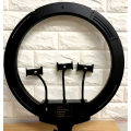 MJ18 45 CM RGB LED Soft Ring Light with 3 Phone Holders and Remote Control. 