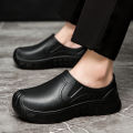 New men's soft oil-proof waterproof rain boots indoor and outdoor chef shoes EVA material comfortable and light garden shoes 45. 