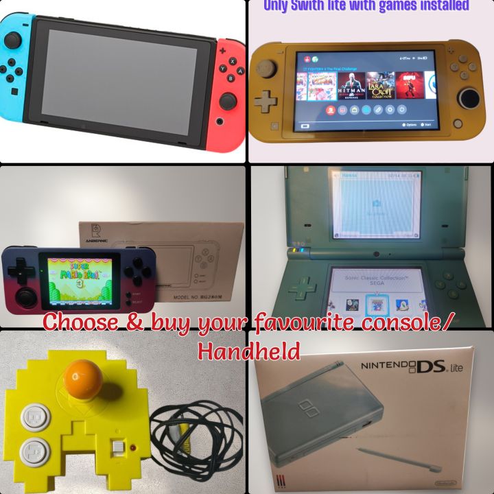 Nintendo Switch / Nintendo 3ds / Nintendo 2ds / gameboy advance / New nintendo 3ds xl / nintendo dsi / Retro games / Mini Aracde machines / Atari / Anbernic handheld / Gameboy handheld /Nintendo switch lite