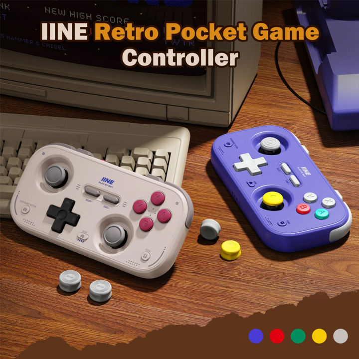 IINE Pocket Gamepad for Switch 2/1 Steam Deck Phone Car Portable Retro Controller Hall Effect Joystick NS Version