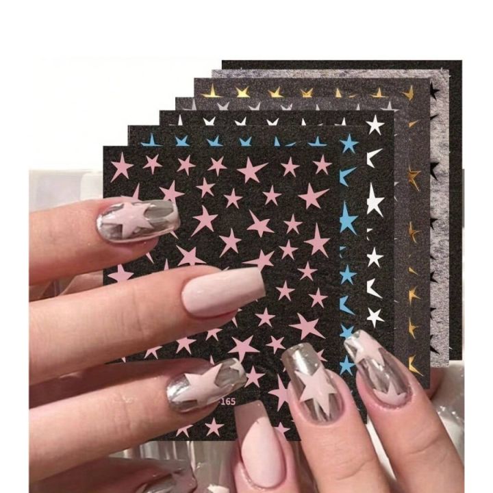1/4%20PCS%203D%20Metal%20Silver%20Golden%20Starburst%20%20Nails%20Stickers%20Manicure%20French%20Nail%20Art%20Decoration%20Decal%20Y2K%20Nail%20Art%20Tips%20Nail%20Charm%20-%20Image%203