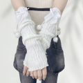 New Year Christmas Gift Red Knitted Arm Sleeves Girls Warm Sweet Fingerless Gloves. 