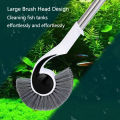 58/93/123cm Long Handle Durable Cleaning Brushes Plastic Aquarium Glass Algae Cleaner Removal Corner gap cleaning Tools for Home. 