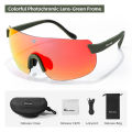 WEST BIKING HD Frameless Photochromic Glasses UV400 Unisex Colorful Sunglasses Lightweight Cycling Goggles MTB Road Bike Eyewear. 