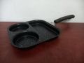 4 and 3 hole non stick frying pan  with handle. 