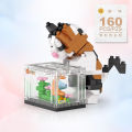 DIY Cute Animals Lion Corgi Dolphin Hamster Rabbit Dog Cats Fish Tanks Building Blocks Kit Girl Bricks Model Kids Toy Children. 