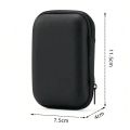 EVA Travel Storage Bag Portable Zipper Case for Headphone Earphone Charging Cable Electronics Organizer Data Cable Packing.