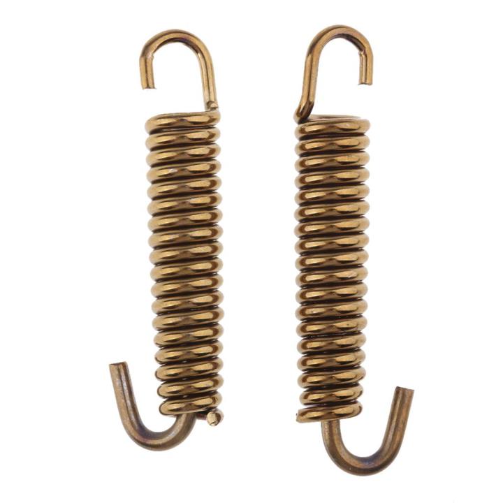 2Pcs 65mm Motorcycle Stainless Steel Exhaust Pipe Muffler Spring Hook Motorcycle Exhaust Pipe Muffler Spring Coil Hook