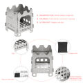 Lixada Titanium/Stainless steel Outdoor Camping Stove Portable Ultralight Folding Wood Stove Pocket Stove Camping Fishing Hiking. 