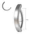 1PC 316l Surgical Steel  Navel Piercing Simple Belly Button Ring For Women Girl Reverse Curved Glossy Snap Belly Piercing. 