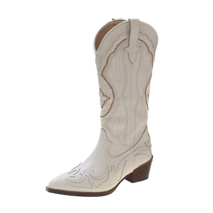 Autumn%20Embroidered%20Western%20Cowboy%20Boots%20new%20Square%20Heels%20Pointed%20shoes%20Casual%20fashion%20long%20boots%20Comfortable%20waterproof%20shoes%20-%20Image%205