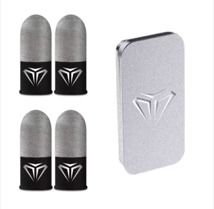 2pair%20Gaming%20Finger%20Sleeves%204%20pieces%20,%20For%20pubg,%20freefire%20,Sweatproof%20Anti-slip%20Touch%20Screen%20Finger%20Gamer%20-%20Image%202
