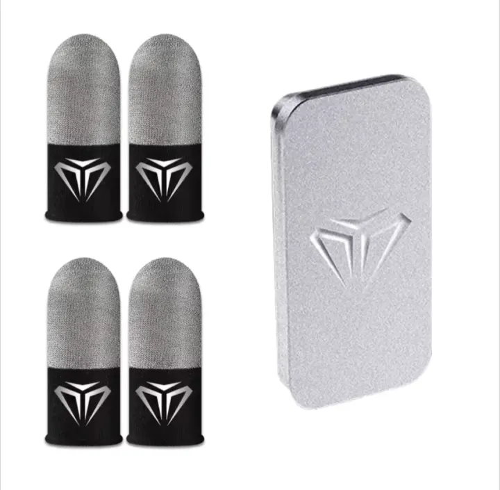 2pair%20Gaming%20Finger%20Sleeves%204%20pieces%20,%20For%20pubg,%20freefire%20,Sweatproof%20Anti-slip%20Touch%20Screen%20Finger%20Gamer%20-%20Image%202
