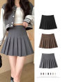 New Pleated Skirt for 2025 Womens Mini Skirts Japanese School High Waist Kawaii Cute Grey Plaid Skirt Uniform Harajuku Jupe.